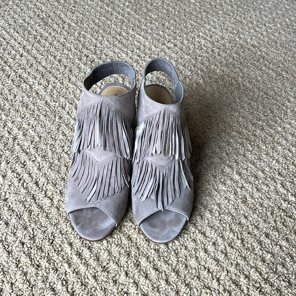 Sam Edelman suede fringe heels